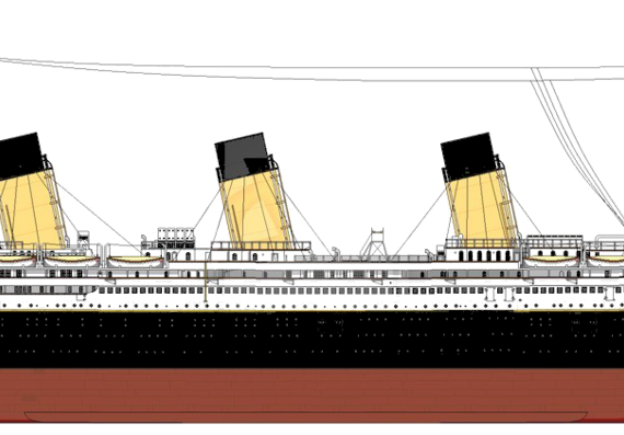 Корабль RMS Olympic [Ocean Liner] (1911) - чертежи, габариты, рисунки